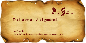 Meissner Zsigmond névjegykártya